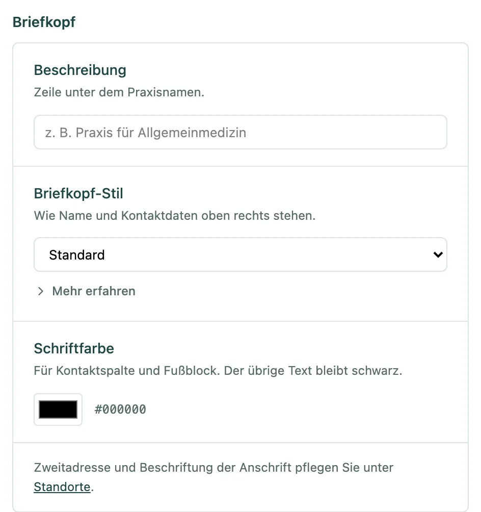 Gruppen Logo und Briefkopf auf der Seite Briefpapier & Layout